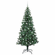Vidaxl kunstmatig voorverlicht kerstboom groen 240 cm pvc en metaal - afbeelding 3