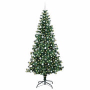 Vidaxl kunstmatig voorverlicht kerstboom groen 240 cm pvc en metaal - afbeelding 3