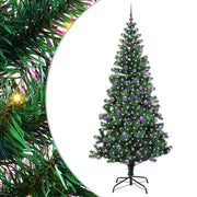Vidaxl kunstmatig voorverlicht kerstboom groen 240 cm pvc en metaal - afbeelding 2