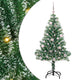 Vidaxl kunstmatige kerstboom sneeuw gevlochten met led licht 150 cm