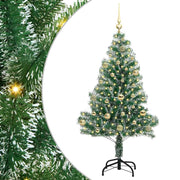 Vidaxl kunstmatige kerstboom sneeuw gevlochten met led licht 150 cm - afbeelding 2