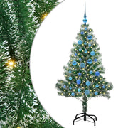 Vidaxl kunstmatige kerstboom sneeuw gevlochten met led licht 150 cm - afbeelding 2