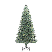 Vidaxl kunstmatige kerstboom sneeuw gevlochten met led licht 240 cm - afbeelding 3