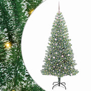 Vidaxl kunstmatige kerstboom sneeuw gevlochten met led licht 240 cm - afbeelding 2