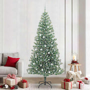 Vidaxl kunstmatige kerstboom sneeuw gevlochten met led licht 240 cm - afbeelding 1