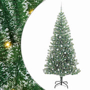Vidaxl kunstmatige kerstboom sneeuw gevlochten met led licht 240 cm - afbeelding 2