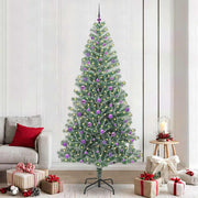 Vidaxl kunstmatige kerstboom sneeuw gevlochten met led licht 240 cm - afbeelding 1