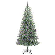 Vidaxl kunstmatige kerstboom sneeuw gevlochten met led licht 240 cm - afbeelding 3
