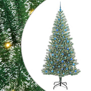 Vidaxl kunstmatige kerstboom sneeuw gevlochten met led licht 240 cm - afbeelding 2