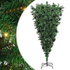 Vidaxl ondersteboven kunstkerstboom met ballenset groen 210 cm pvc