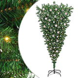 Vidaxl ophang kunst kerstboom met ballenset groen 210 cm pvc - afbeelding 2