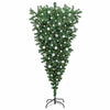 Vidaxl ondersteboven kunstkerstboom met verlichting en ballen set pvc