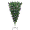 Vidaxl ondersteboven kunst kerstboom met ballenset groen 210 cm pvc
