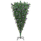 Vidaxl ondersteboven kunst kerstboom met ballenset groen 210 cm pvc - afbeelding 3