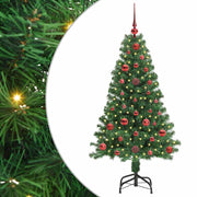 Vidaxl kunstkerstboom groen 120 cm pvc en staal en kunststof - afbeelding 2