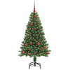 Vidaxl kunstkerstboom groen 120 cm pvc en staal en kunststof