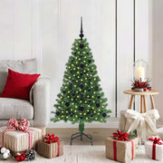 Vidaxl kunstkerstboom groen 120 cm pvc en staal en kunststof - afbeelding 1
