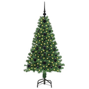 Vidaxl kunstkerstboom groen 120 cm pvc en staal en kunststof - afbeelding 3