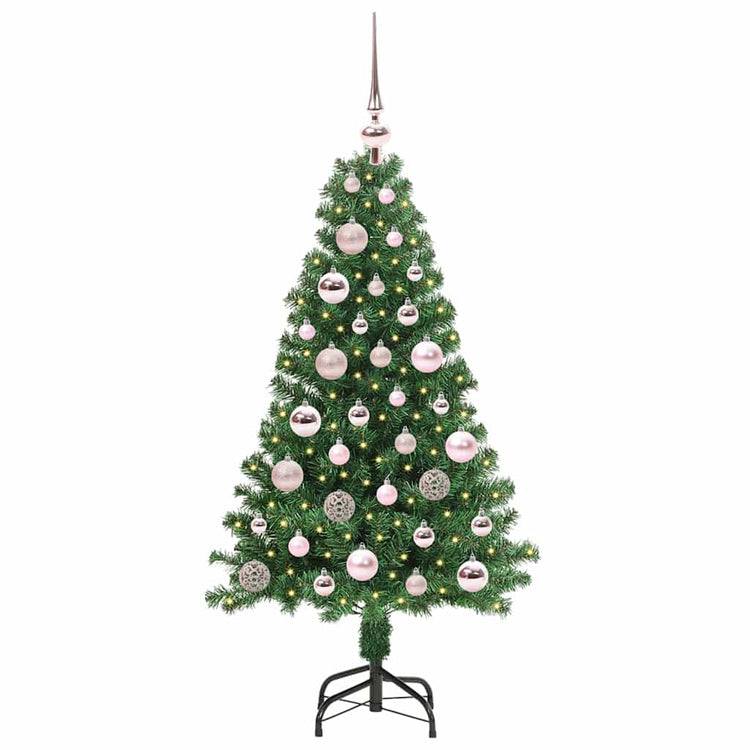 Vidaxl kunstkerstboom groen 120 cm pvc en staal en kunststof