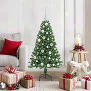 Vidaxl kunstkerstboom groen 120 cm pvc en staal en kunststof - afbeelding 1