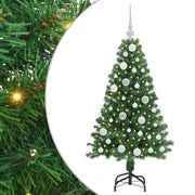 Vidaxl kunstkerstboom groen 120 cm pvc en staal en kunststof - afbeelding 2