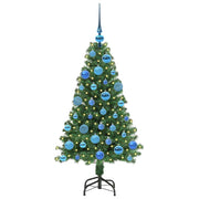 Vidaxl kunstkerstboom groen 120 cm pvc en staal en kunststof - afbeelding 3