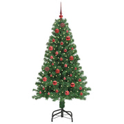 Vidaxl kunstkerstboom groen 150 cm pvc en staal en kunststof - afbeelding 3