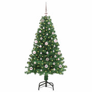 Vidaxl kunstkerstboom groen 150 cm pvc en staal en kunststof - afbeelding 3