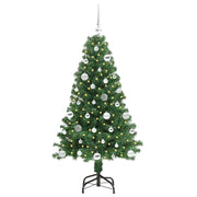 Vidaxl kunstkerstboom groen 150 cm pvc en staal en kunststof - afbeelding 3