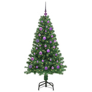 Vidaxl kunstkerstboom groen 150 cm pvc en staal en kunststof - afbeelding 3