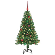 Vidaxl kunstkerstboom groen 150 cm pvc en staal en kunststof - afbeelding 3