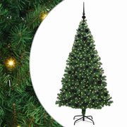 Vidaxl kunstkerstboom groen 180 cm pvc en staal en kunststof - afbeelding 2