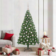 Vidaxl kunstkerstboom groen 180 cm pvc en staal en kunststof - afbeelding 1