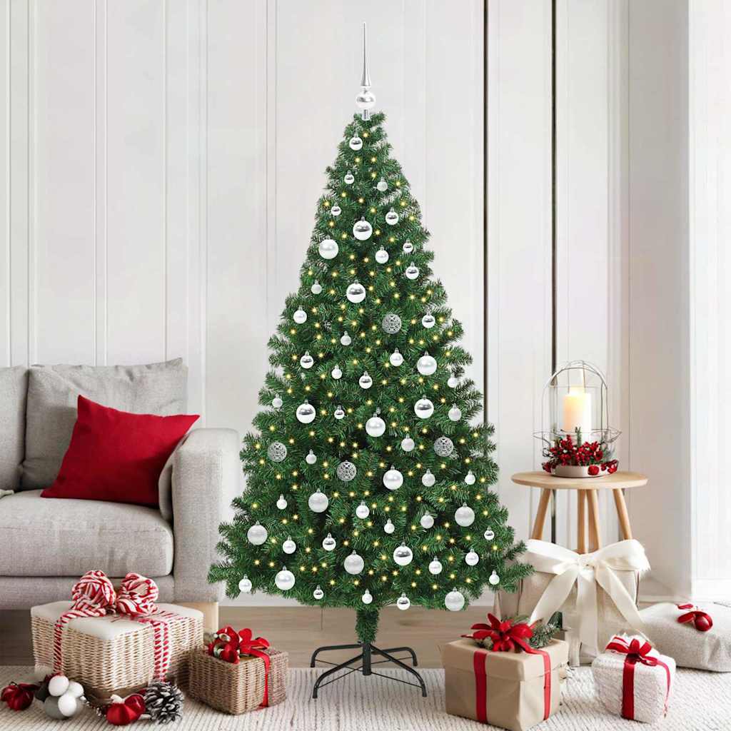 Vidaxl kunstkerstboom groen 180 cm pvc en staal en kunststof