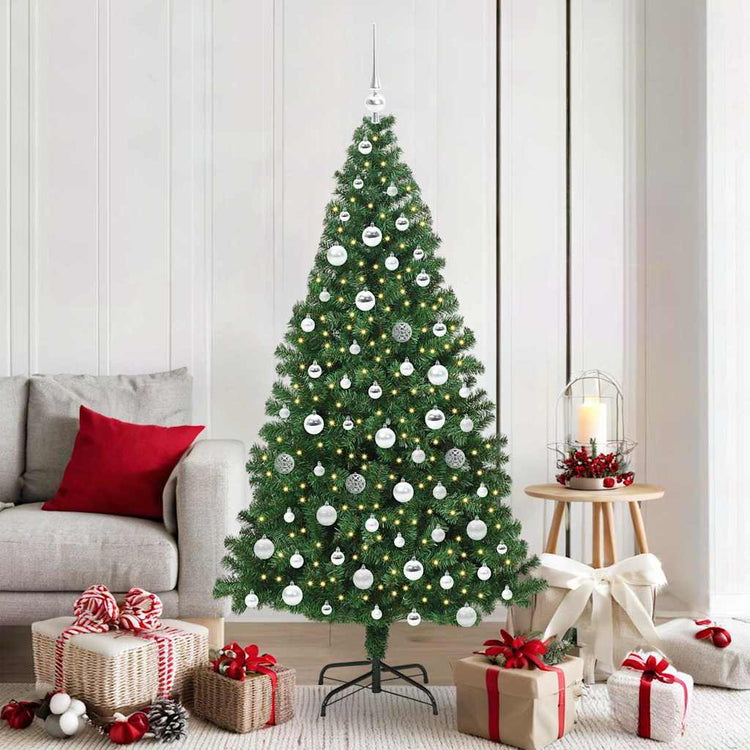 Vidaxl kunstkerstboom groen 180 cm pvc en staal en kunststof