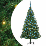 Vidaxl kunstkerstboom groen 180 cm pvc en staal en kunststof - afbeelding 2
