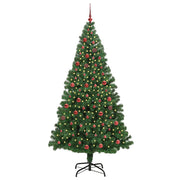 Vidaxl kunstkerstboom groen 210 cm pvc en staal en kunststof - afbeelding 3