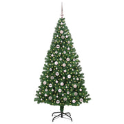 Vidaxl kunstkerstboom groen 210 cm pvc en staal en kunststof - afbeelding 3