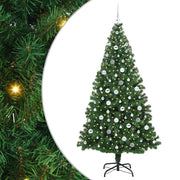 Vidaxl kunstkerstboom groen 210 cm pvc en staal en kunststof - afbeelding 2
