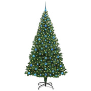 Vidaxl kunstkerstboom groen 210 cm pvc en staal en kunststof - afbeelding 3