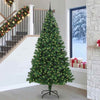 Vidaxl kunstkerstboom groen 240 cm pvc en staal en kunststof