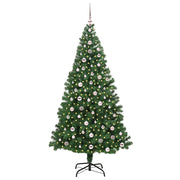 Vidaxl kunstkerstboom groen 240 cm pvc en staal en kunststof - afbeelding 3