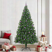 Vidaxl kunstkerstboom groen 240 cm pvc en staal en kunststof - afbeelding 1