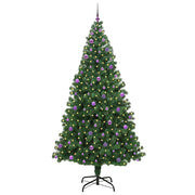 Vidaxl kunstkerstboom groen 240 cm pvc en staal en kunststof - afbeelding 3