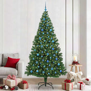 Vidaxl kunstkerstboom groen 240 cm pvc en staal en kunststof - afbeelding 1