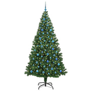 Vidaxl kunstkerstboom groen 240 cm pvc en staal en kunststof - afbeelding 3