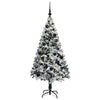 Vidaxl kunstkerstboom met 150 led wit 150 cm pvc en staal en kunststof