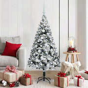 Vidaxl kunstkerstboom met 150 led wit 150 cm pvc en staal en kunststof - afbeelding 1