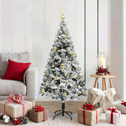 Vidaxl kunstkerstboom met 150 led wit 150 cm pvc en staal en kunststof - afbeelding 1