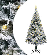 Vidaxl kunstkerstboom met 150 led wit 150 cm pvc en staal en kunststof - afbeelding 2